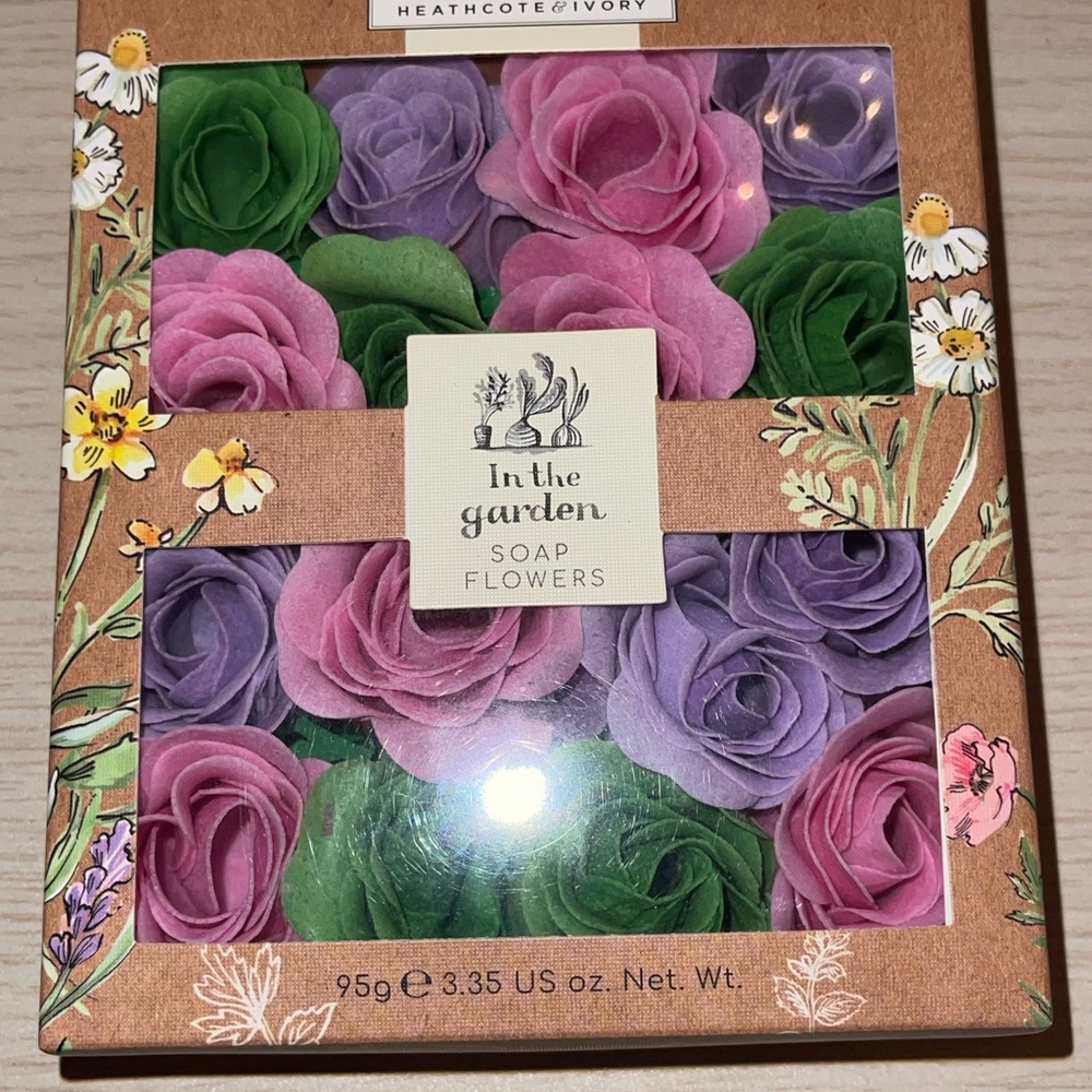 Heathcote & Ivory Soap Flowers - Pink, Purple, Green
